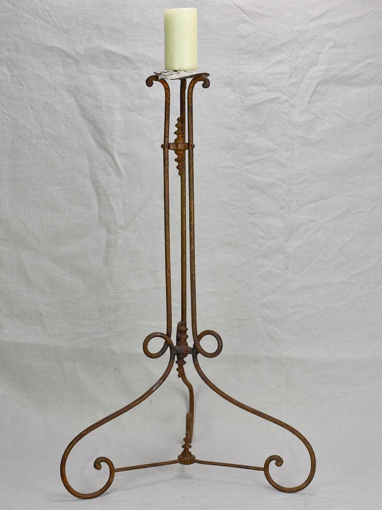 Large early 20th century festive candlestick 28¾"