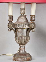 Pair of 18th-century silvered Italian lamps 29½"