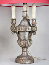 Pair of 18th-century silvered Italian lamps 29½"