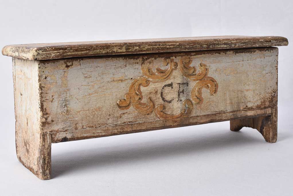 3 rectangular religious trunks - hand painted Italian 20"
