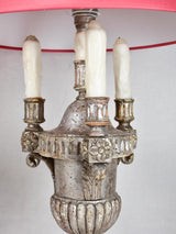 Pair of 18th-century silvered Italian lamps 29½"