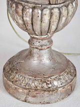 Pair of 18th-century silvered Italian lamps 29½"