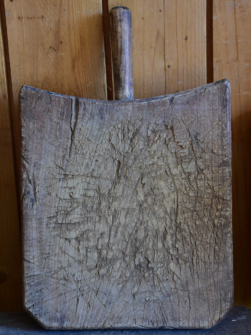 Antique French cutting board with pointed corners