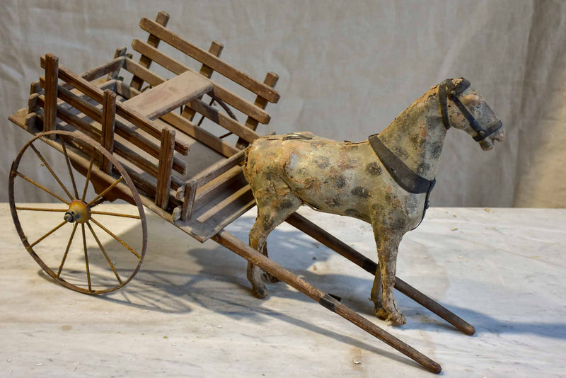 Napoleon III toy horse and cart