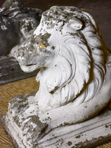 Pair of antique French garden lions