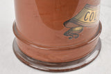 Large 19th century Italian apothecary glass jar with lid - Colocynthis 23¾"
