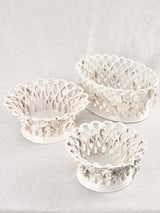 Vintage Émile Tessier ceramic woven bowls