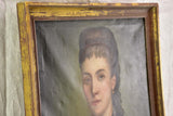 Antique French portrait of a lady 24¾" x 29¼"