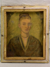 Antique French portrait of a lady 24¾" x 29¼"