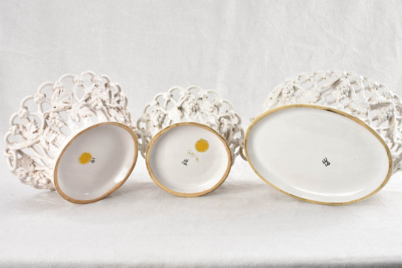 1950s tessier round and oval bowls