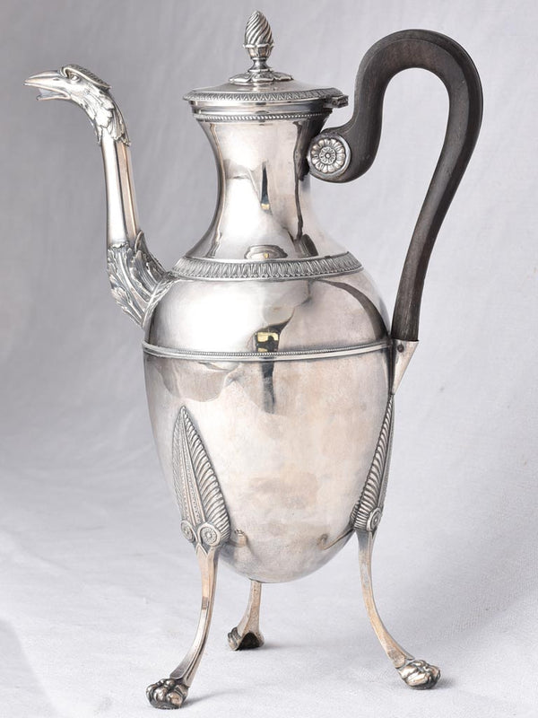 Exquisite Ebony-Handled Empire Poinçon Coffee Pot