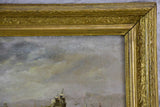 Victorian oil on canvas - marine scene signed E. Hayes 1854 19" x 15"