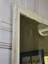 19th century Louis XVI style mirror with white frame 19 ¾'' x 52”
