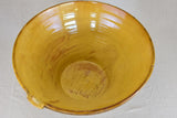 Large antique French tian bowl with yellow glaze 19¼"