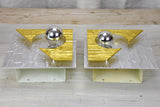 Retro gold-silver aluminium flush mount lights