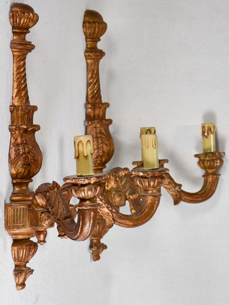 Pair of Louis XV-XVI style wall sconces - 1950s