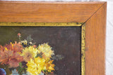 Pair of large antique French still life paintings - oil on canvas 32" x 28"