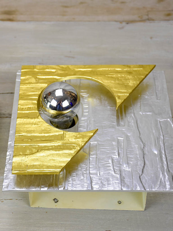 Pair of vintage wall sconces - silver and gold