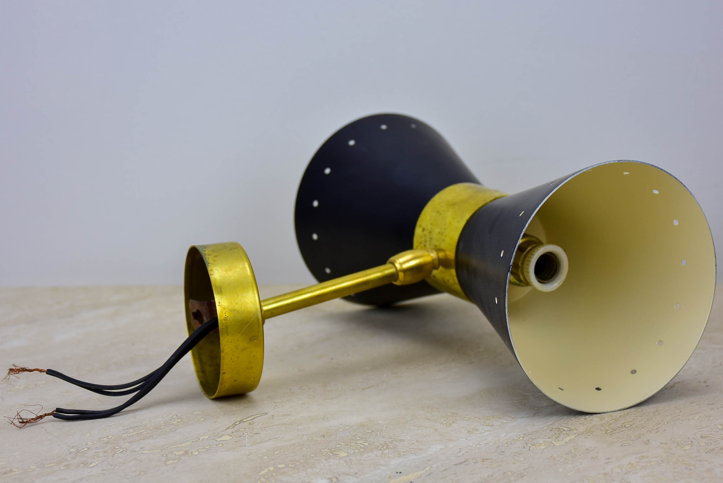 Pair of black ‘Stilnovo’ adjustable wall sconces - butterfly