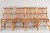 Vintage rattan table with four chairs