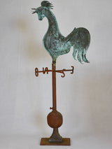 19th Century French weather-vane rooster - copper and iron 38¼"