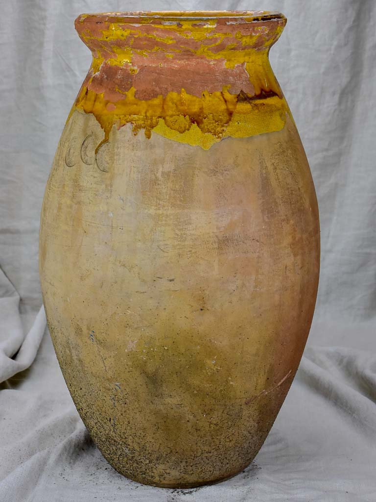 Early 20th Century olive jar with maker's stamp 27½"