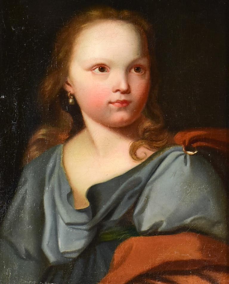 17th-century portrait of a child - unsigned 23¼" x 27¼"