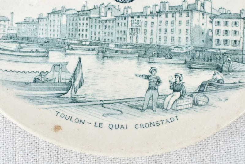 Plate, antique - Rulland Toulon Alachevrette 8"