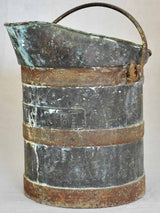 19th Century French copper wine measuring pitcher with timeworn patina - Decalitre 13"