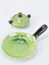 Sugar bowl and plate with long handle - Dieulefit