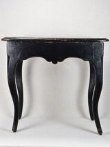 18th-century Louis XV desk with side drawer and black paint finish