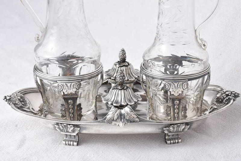 Silver and glass luxury tableware