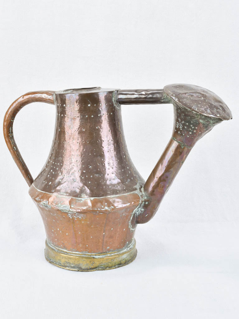 Antique French copper watering can