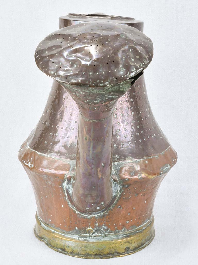 Antique French copper watering can