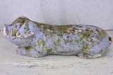 Antique French statue of a resting pig