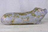 Antique French statue of a resting pig