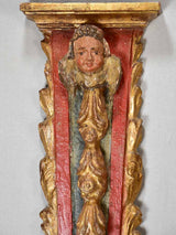 Pair of Spanish gilt boiserie column elements from a church 51¼"
