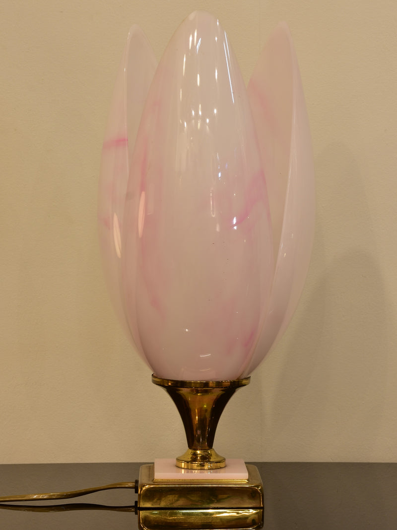 Vintage Liane Rougier lotus flower lamp