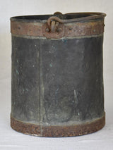 19th Century French copper winemaker's bucket with riveted collar 11¾"