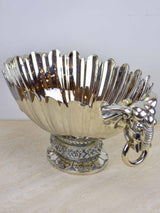 Antique French champagne bucket with elephant handles