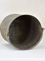 19th Century French copper winemaker's bucket with riveted collar 11¾"