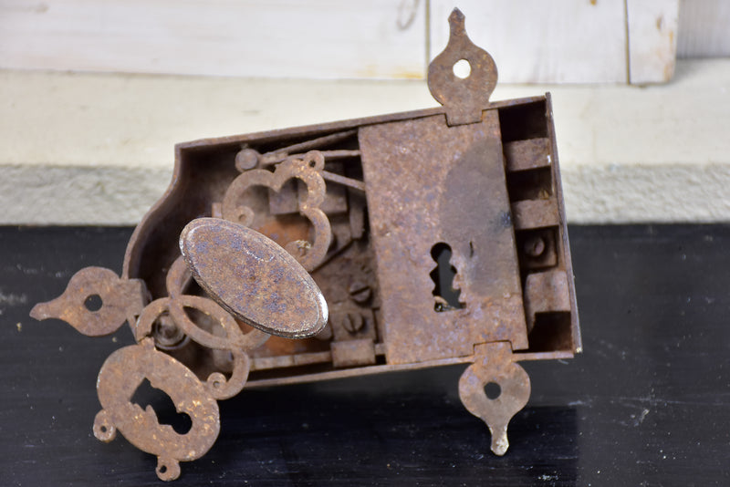 17th century French door lock from a chateau