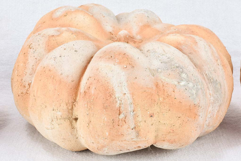 Set of five terracotta sculptures of pumpkins