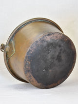 Broad French winemaker's copper with arching handle from the 19th century 17¼"