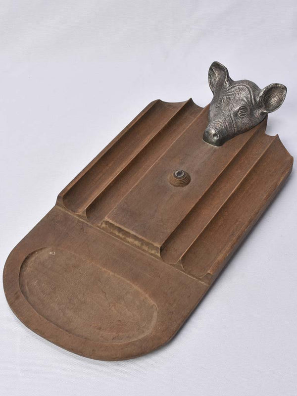 Valenti charcuterie board - wild boar head 20½"