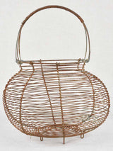 Antique wire vintage egg basket