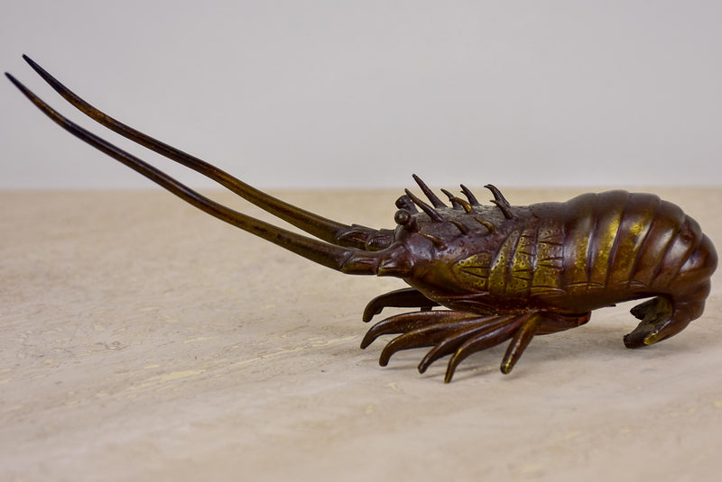 19th Century bronze sculpture of a scampi / lobster