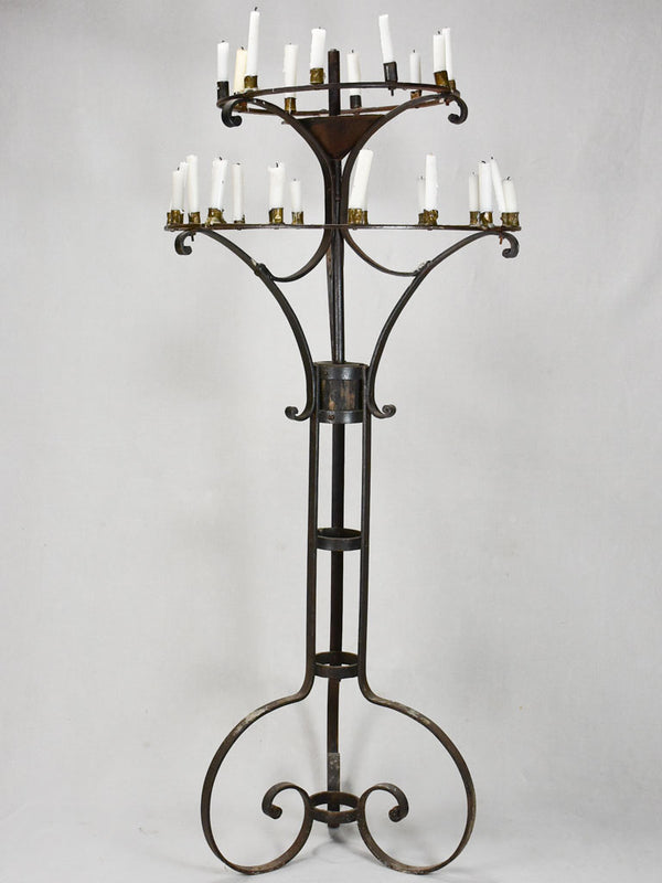Vintage wrought iron French candelabra