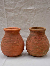 Pair of vintage terracotta planters 12½"