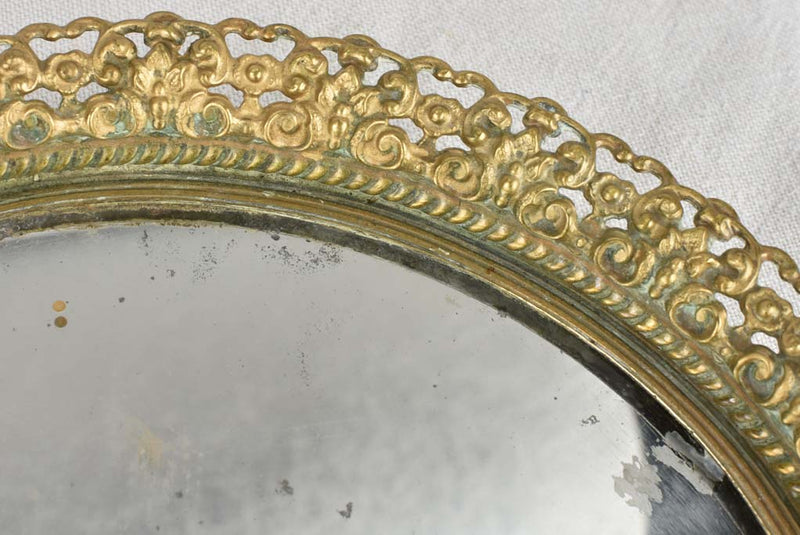 Distressed Gilded Bronze Decorative Tray